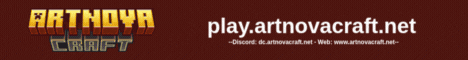 Banner for ArtnovaCraft Minecraft server