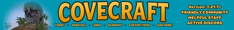 Banner for CoveCraft MC Minecraft server