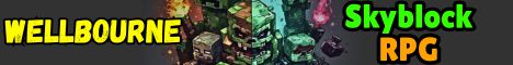 Banner for Wellbourne Skyblock RPG PreAlpha Minecraft server